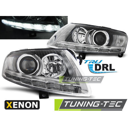 Fari Anteriori Luci Diurne DRL Cromato per Audi A6 C6 04/2004-2008 (Cod. TT-LPAUA9)