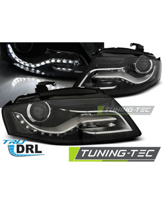 Fari Anteriori Luci Diurne DRL Nero per Audi A4 B8 04/2008-2011 (Cod. TT-LPAUC6)