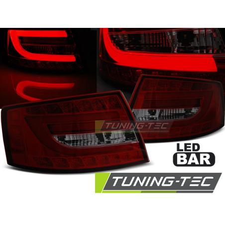 Fanali Posteriori LED Rosso Fumé per Audi A6 C6 6PIN 04/2004-2008 (Cod. TT-LDAUC1)