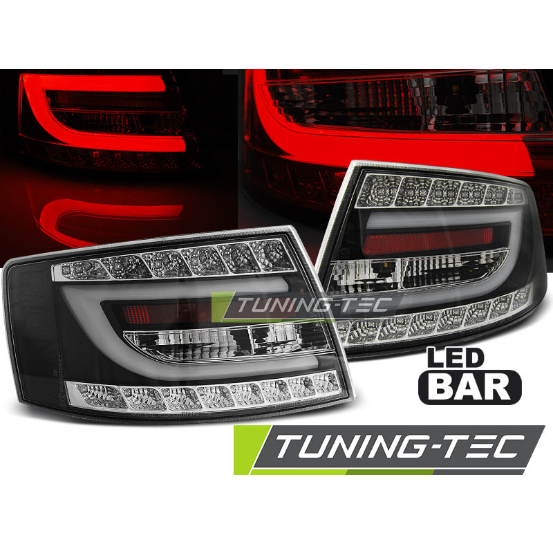 Fanali Posteriori LED Nero per Audi A6 C6 7PIN 04/2004-2008 (Cod. TT-LDAUC4)