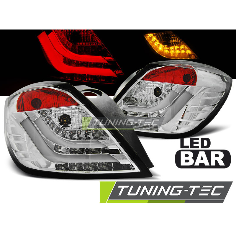 Fanali Posteriori LED Cromato per Opel Astra H 3D 03/2004-2009 (Cod. TT-LDOP47)