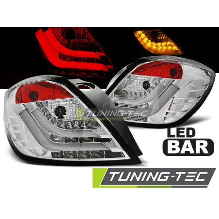 Fanali Posteriori LED Cromato per Opel Astra H 3D 03/2004-2009 (Cod. TT-LDOP47)
