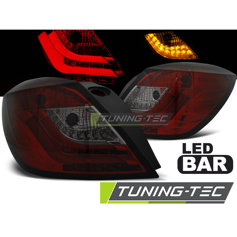 Fanali Posteriori LED Rosso Fumé per Opel Astra H 3D 03/2004-2009 (Cod. TT-LDOP49)