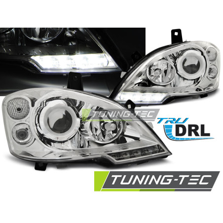 Fari Anteriori Luci Diurne DRL Cromato per Mercedes-Benz Vito W639 10/2010-05/2014 (Cod. TT-LPME98)