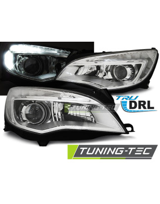 Fari Anteriori con Luci Diurne Luci Diurne DRL Cromato per Opel Astra J Tru 2010-2012 (Cod. TT-LPOP9