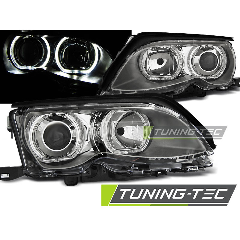 Fari Anteriori Angel Eyes per BMW E46 09/2001-03/2005 (Cod. TT-LPBMD7)
