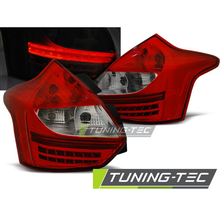 Fanali Posteriori LED Rosso/bianco per Ford Focus 3 2011-10/2014 (Cod. TT-LDFO38)