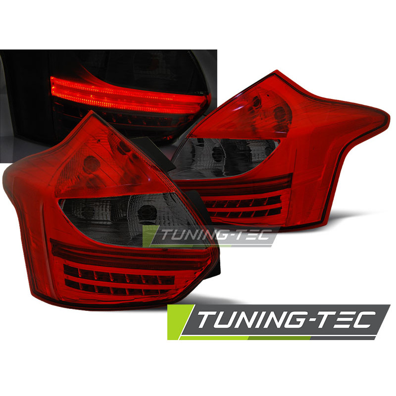 Fanali Posteriori LED Rosso Fumé per Ford Focus 3 2011-10/2014 (Cod. TT-LDFO39)