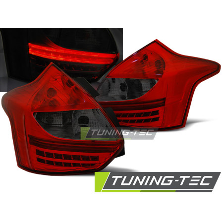 Fanali Posteriori LED Rosso Fumé per Ford Focus 3 2011-10/2014 (Cod. TT-LDFO39)