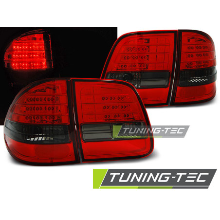 Fanali Posteriori LED Rosso Fumé per Mercedes-Benz W210 1995-03/2002 (Cod. TT-LDME90)