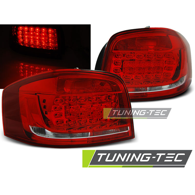 Fanali Posteriori LED Rosso/bianco per Audi A3 2008-2012 (Cod. TT-LDAUB6)