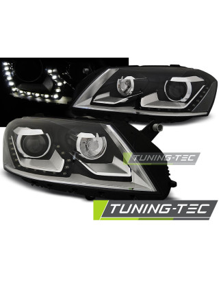 Fari Anteriori Luci Diurne Nero per Volkswagen Passat B7 10/2010-10/2014 (Cod. TT-LPVWK4)