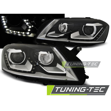 Fari Anteriori Luci Diurne Nero per Volkswagen Passat B7 10/2010-10/2014 (Cod. TT-LPVWK4)