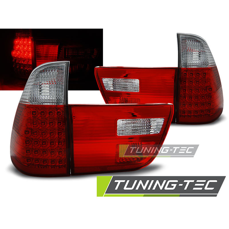 Fanali Posteriori LED Rosso/bianco per BMW X5 E53 09/1999-2006 (Cod. TT-LDBMA3)