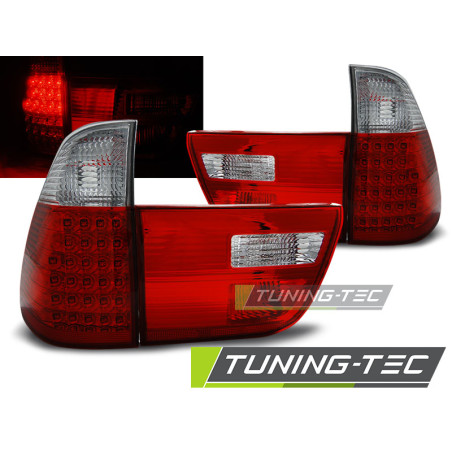 Fanali Posteriori LED Rosso/bianco per BMW X5 E53 09/1999-2006 (Cod. TT-LDBMA3)