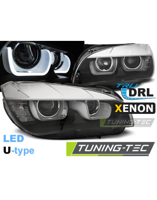 Fari Anteriori LED Nero per BMW X1 E84 08/2012-01/2014 (Cod. TT-LPBME6)