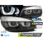 Fari Anteriori LED Nero per BMW X1 E84 08/2012-01/2014 (Cod. TT-LPBME6)