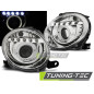 Fanali Posteriori LED LED Cromato per Fiat 500 Projektor 2007-2015 (Cod. TT-LPFI21)