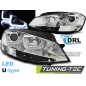 Fari Anteriori LED Cromato per Volkswagen Golf 7 11/2012-2017 (Cod. TT-LPVWK5)