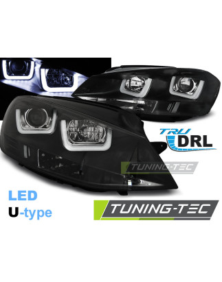 Fari Anteriori LED Nero per Volkswagen Golf 7 11/2012-2017 (Cod. TT-LPVWK6)