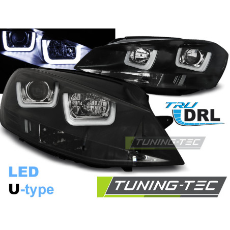 Fari Anteriori LED Nero per Volkswagen Golf 7 11/2012-2017 (Cod. TT-LPVWK6)
