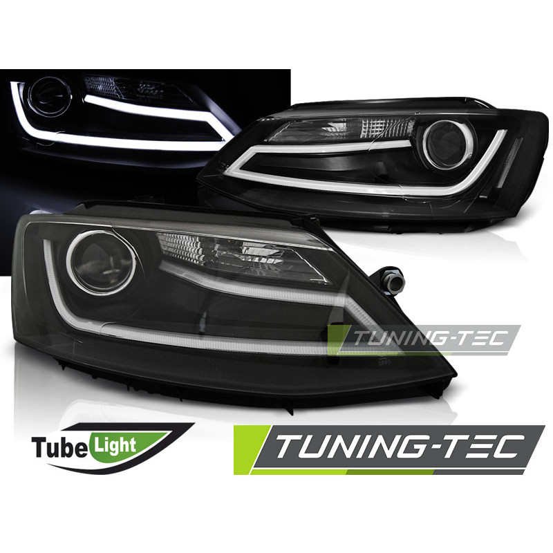 Fari Anteriori Nero per Volkswagen Jetta Vi 01/2011-2018 (Cod. TT-LPVWK8)