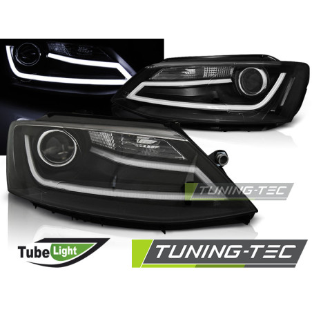 Fari Anteriori Nero per Volkswagen Jetta Vi 01/2011-2018 (Cod. TT-LPVWK8)