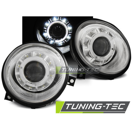 Fari Anteriori Luci Diurne Cromato per Volkswagen Lupo 1998-2005 (Cod. TT-LPVWK9)