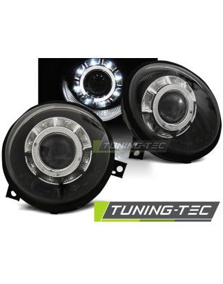 Fari Anteriori Luci Diurne Nero per Volkswagen Lupo 1998-2005 (Cod. TT-LPVWL0)