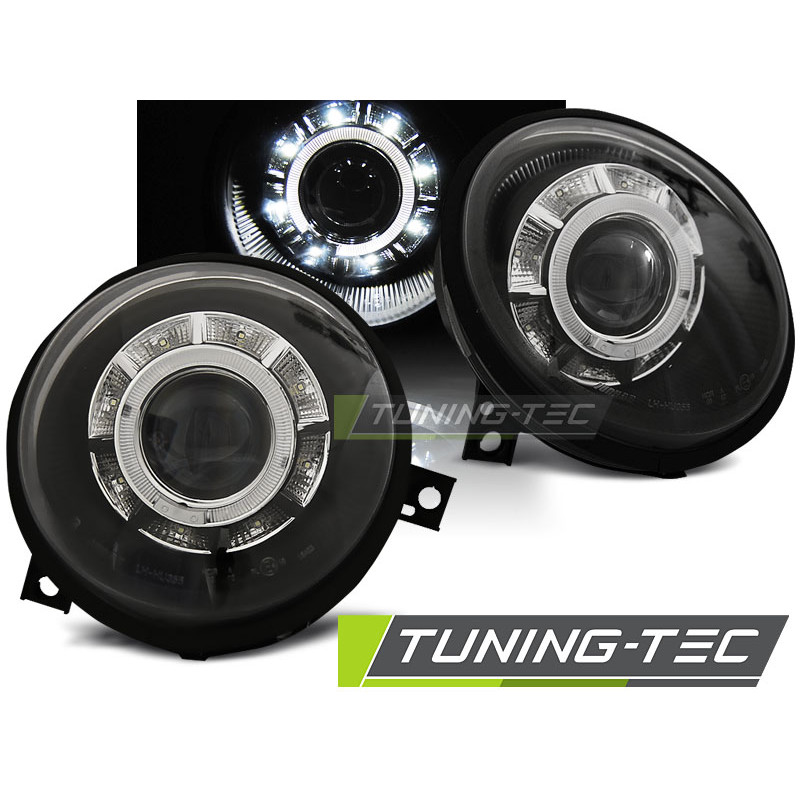 Fari Anteriori Luci Diurne Nero per Volkswagen Lupo 1998-2005 (Cod. TT-LPVWL0)