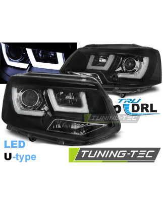 Fari Anteriori LED Nero per Volkswagen T5 2010-2015 (Cod. TT-LPVWL2)