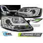 Fari Anteriori Luci Diurne DRL Cromato per Volkswagen Jetta Vi 01/2011-2018 (Cod. TT-LPVWL4)