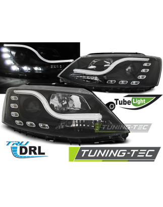 Fari Anteriori Luci Diurne DRL Nero per Volkswagen Jetta Vi 01/2011-2018 (Cod. TT-LPVWL5)