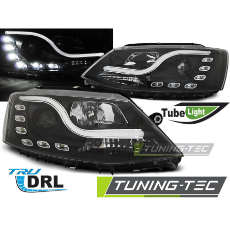 Fari Anteriori Luci Diurne DRL Nero per Volkswagen Jetta Vi 01/2011-2018 (Cod. TT-LPVWL5)