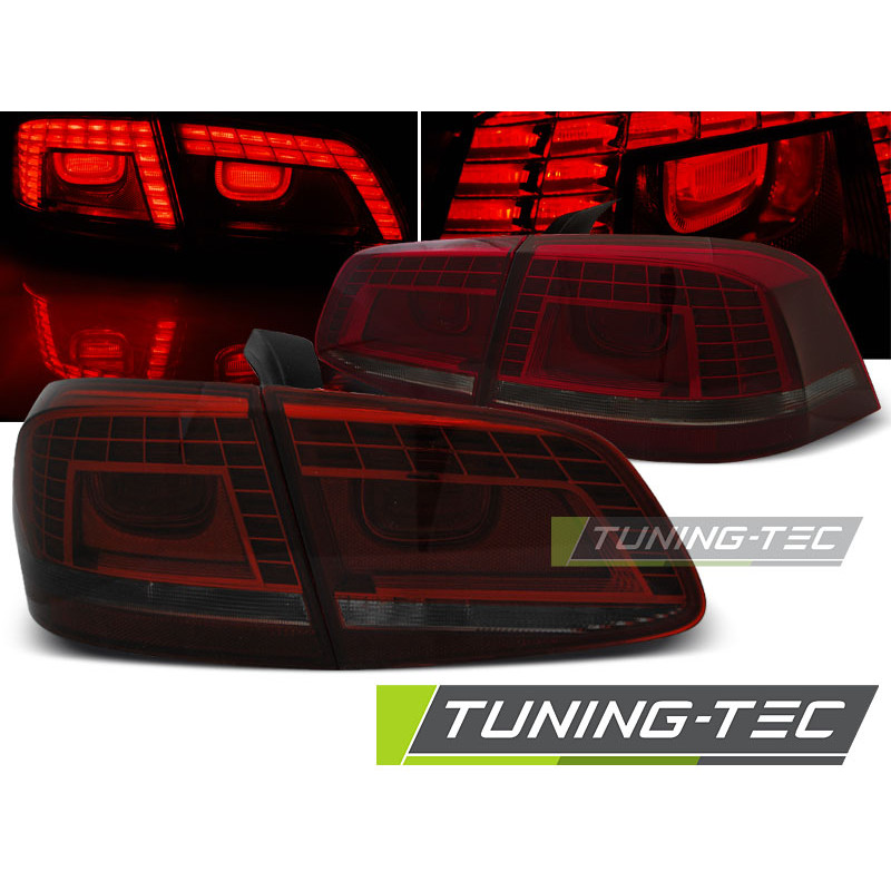 Fanali Posteriori LED Rosso Fumé per Volkswagen Passat B7 10/2010-10/2014 (Cod. TT-LDVWD6)