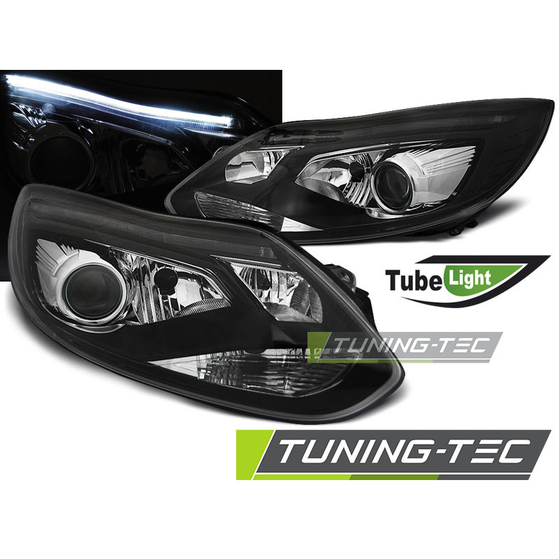 Fanali Posteriori Nero per Ford Focus Mk3 Lights 2011-10/2014 (Cod. TT-LPFO66)
