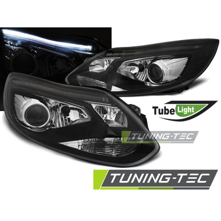 Fanali Posteriori Nero per Ford Focus Mk3 Lights 2011-10/2014 (Cod. TT-LPFO66)