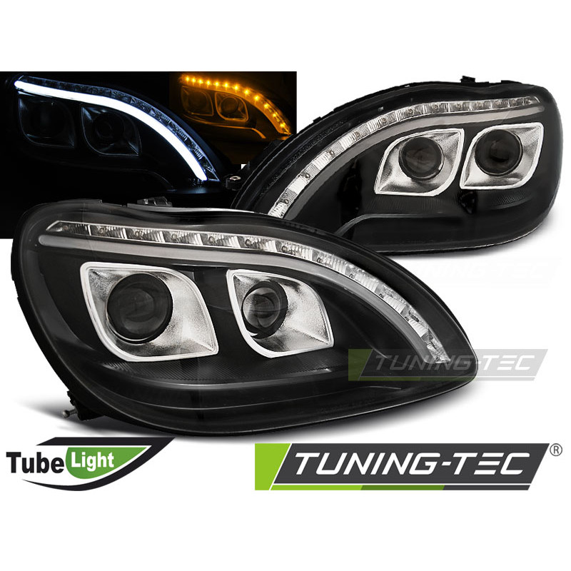 Fari Anteriori Nero per Mercedes-Benz W220 S-klasa 09/1998-05/2005 (Cod. TT-LPME97)