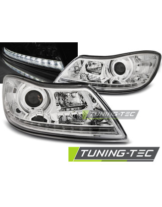 Fari Anteriori Luci Diurne Cromato per Skoda Octavia 2009-2012 (Cod. TT-LPSK22)
