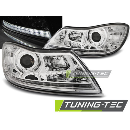 Fari Anteriori Luci Diurne Cromato per Skoda Octavia 2009-2012 (Cod. TT-LPSK22)