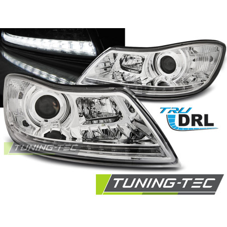 Fari Anteriori Luci Diurne DRL Cromato per Skoda Octavia 2009-2012 (Cod. TT-LPSK24)