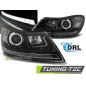 Fari Anteriori Luci Diurne DRL Nero per Skoda Octavia 2009-2012 (Cod. TT-LPSK25)