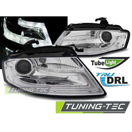 Fari Anteriori Luci Diurne DRL Cromato per Audi A4 B8 04/2008-2011 (Cod. TT-LPAUC9)