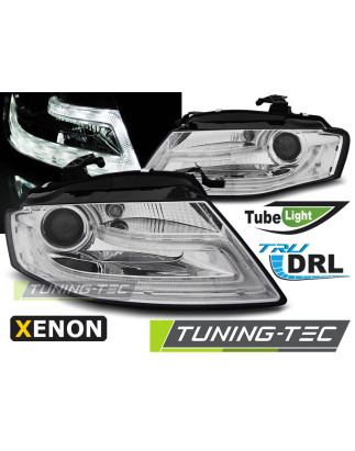 Fari Anteriori Luci Diurne DRL Cromato per Audi A4 B8 04/2008-2011 (Cod. TT-LPAUD1)