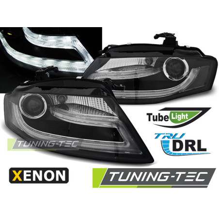 Fari Anteriori Luci Diurne DRL Nero per Audi A4 B8 04/2008-2011 (Cod. TT-LPAUD2)