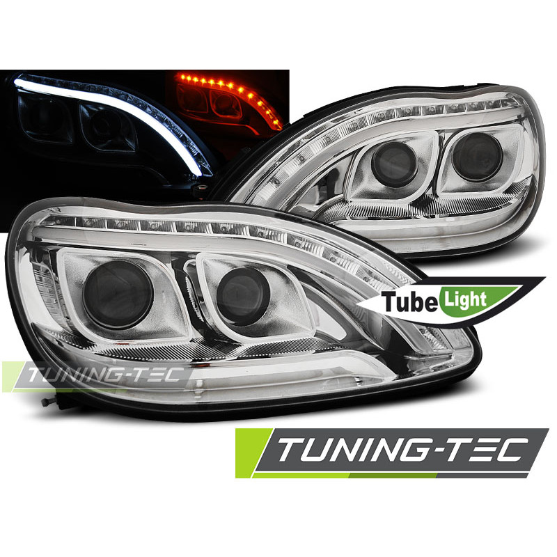 Fari Anteriori Cromato per Mercedes-Benz W220 S-klasa 09/1998-05/2005 (Cod. TT-LPME96)