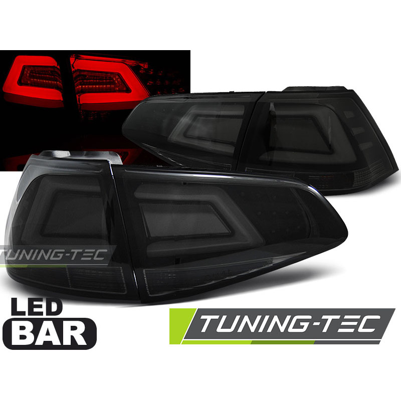 Fanali Posteriori LED Nero per Volkswagen Golf 7 2013-2017 (Cod. TT-LDVW03)