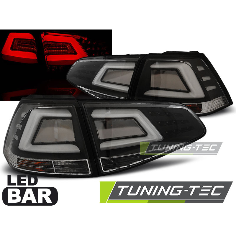 Fanali Posteriori LED Nero per Volkswagen Golf 7 2013-2017 (Cod. TT-LDVW04)