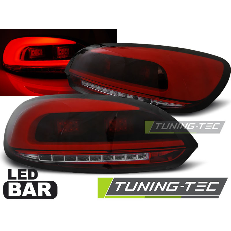 Fanali Posteriori LED Rosso Fumé per Volkswagen Scirocco Iii 2008-04/2014 (Cod. TT-LDVWC2)