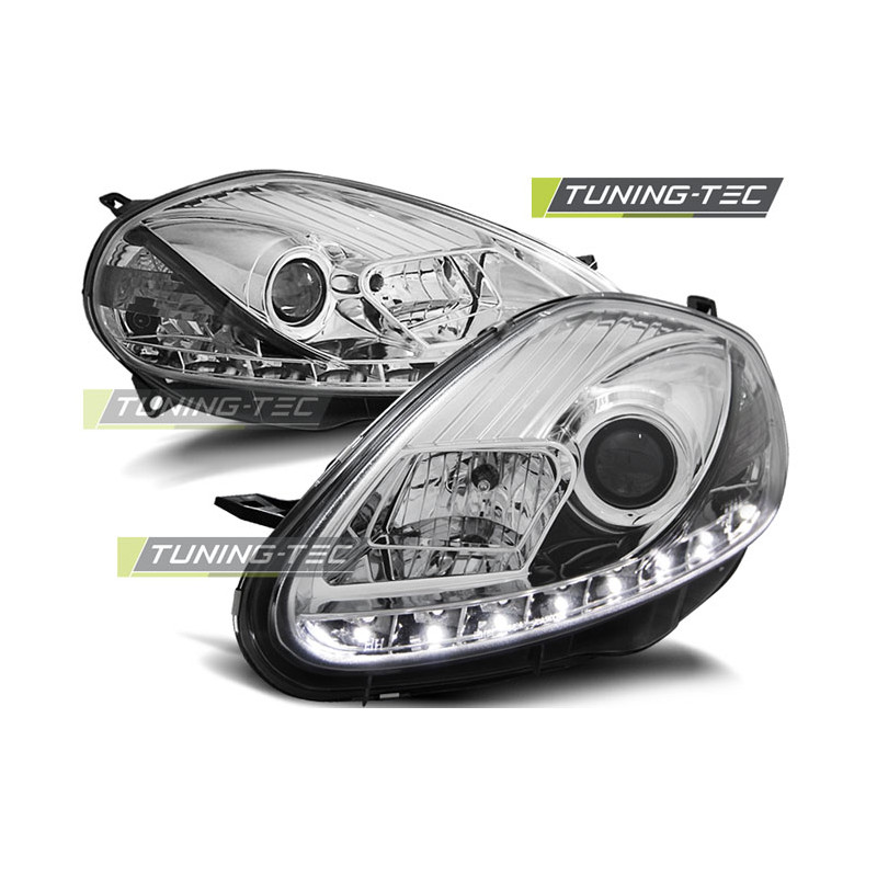 Fari Anteriori con Luci Diurne Luci Diurne Cromato per Fiat Grande Punto 2008-2009 (Cod. TT-LPFI25)